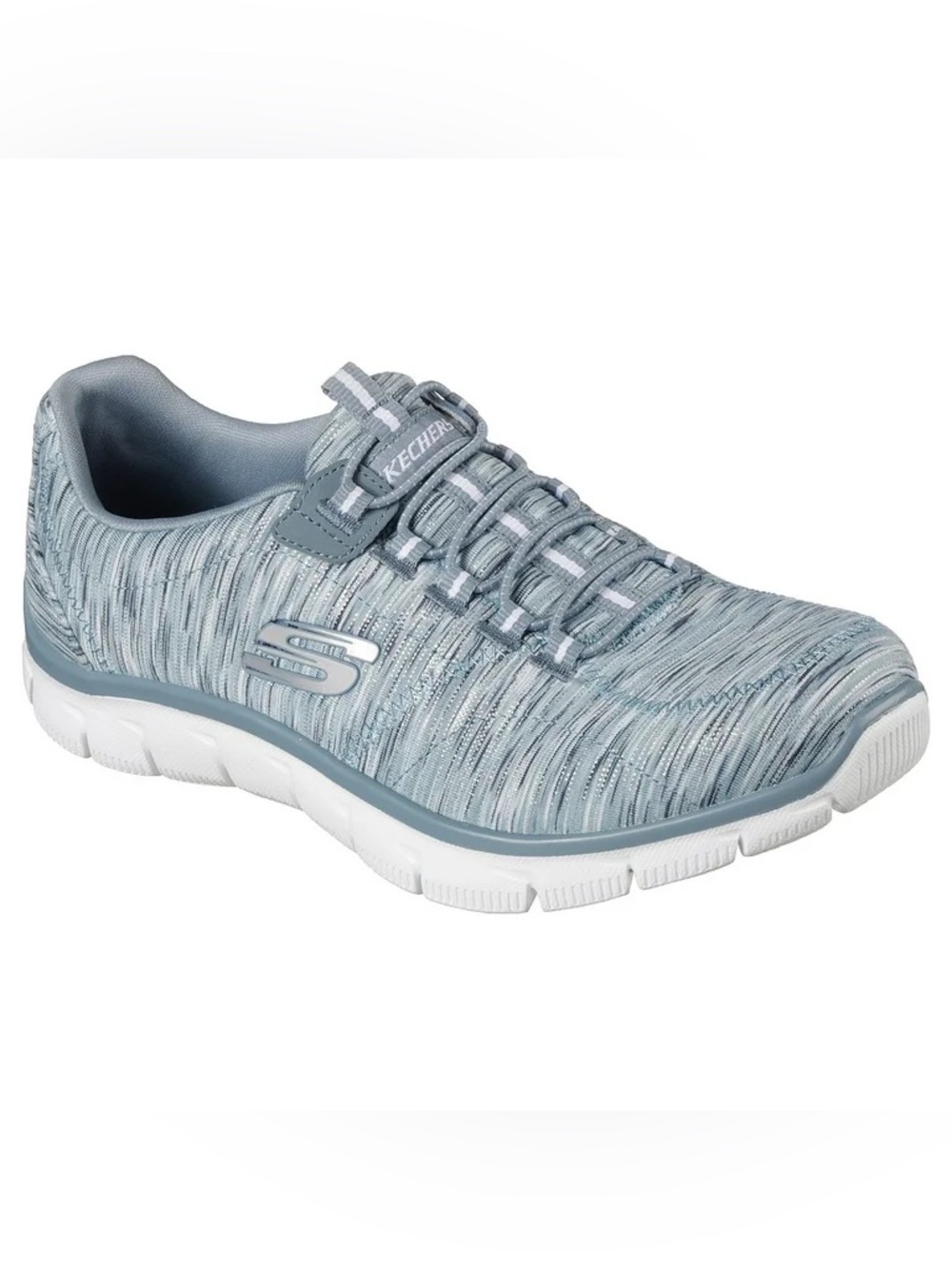 Cool Colors and ComfySkechers Women's Sky Blue Slip-On Athletic Sneaker Size 7.5